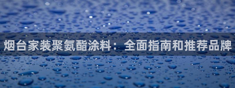 和记ag旗舰：烟台家装聚氨酯涂料：全面指南和推荐品牌