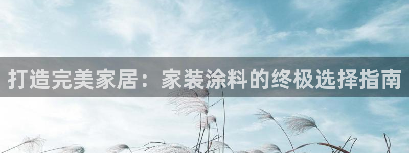 和记ag旗舰：打造完美家居：家装涂料的终极选择指南
