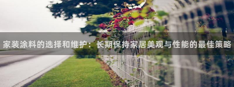 和记娱好网址：家装涂料的选择和维护：长期保持家居美观与性能的最佳策略