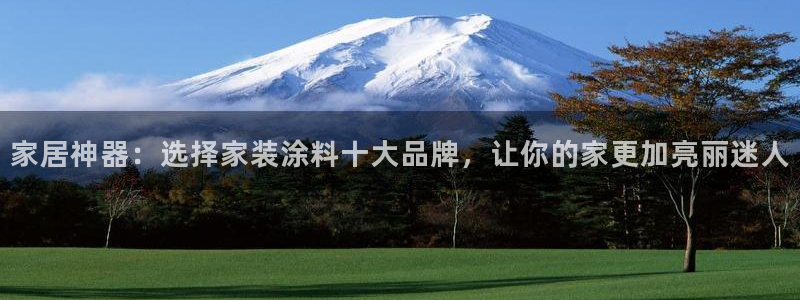 和记ag登录：家居神器：选择家装涂料十大品牌，让你的家更加亮丽迷人