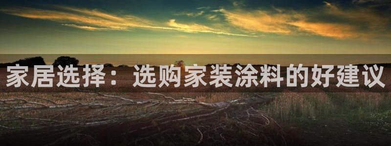 和记ag登录：家居选择：选购家装涂料的好建议