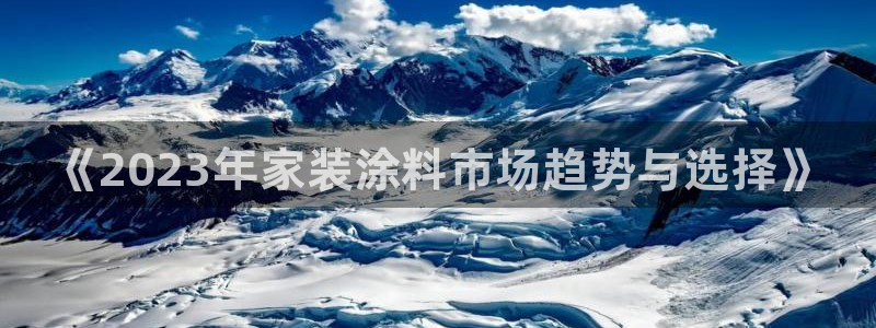 和记港口：《2023年家装涂料市场趋势与选择》