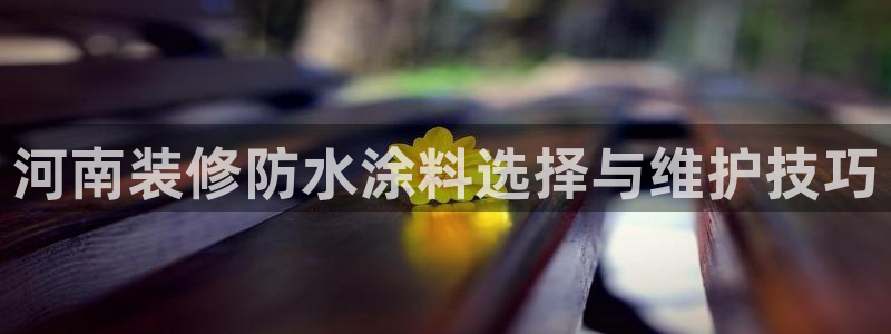 和记官方直营注册导航：河南装修防水涂料选择与维护技巧